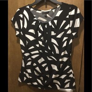 Black and white blouse